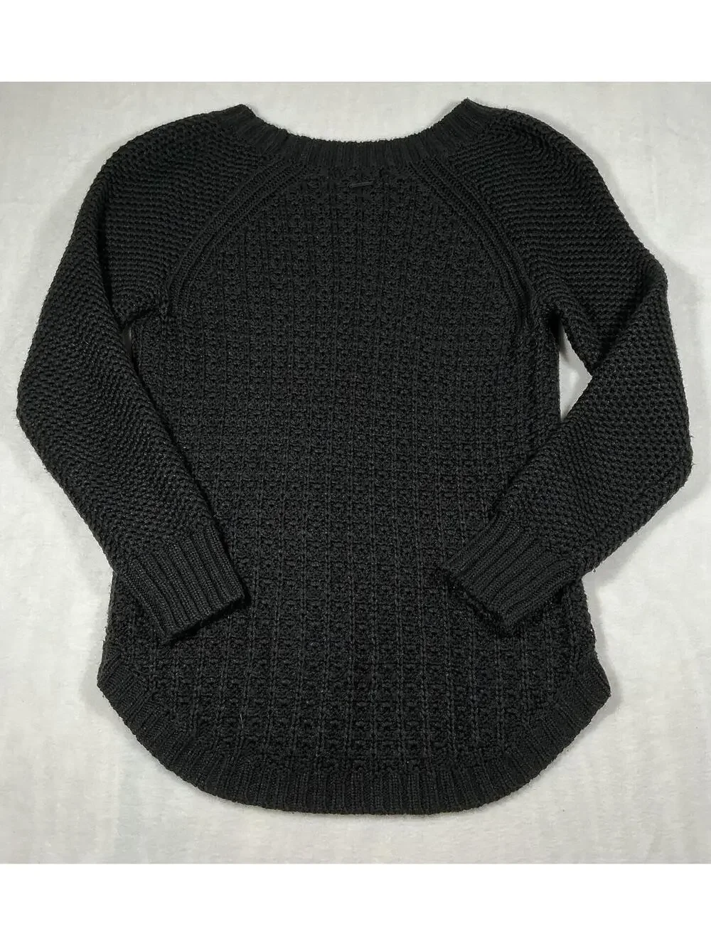 Calvin Klein Jeans Black Textured Knit‎ Crewneck Sweater Size M
